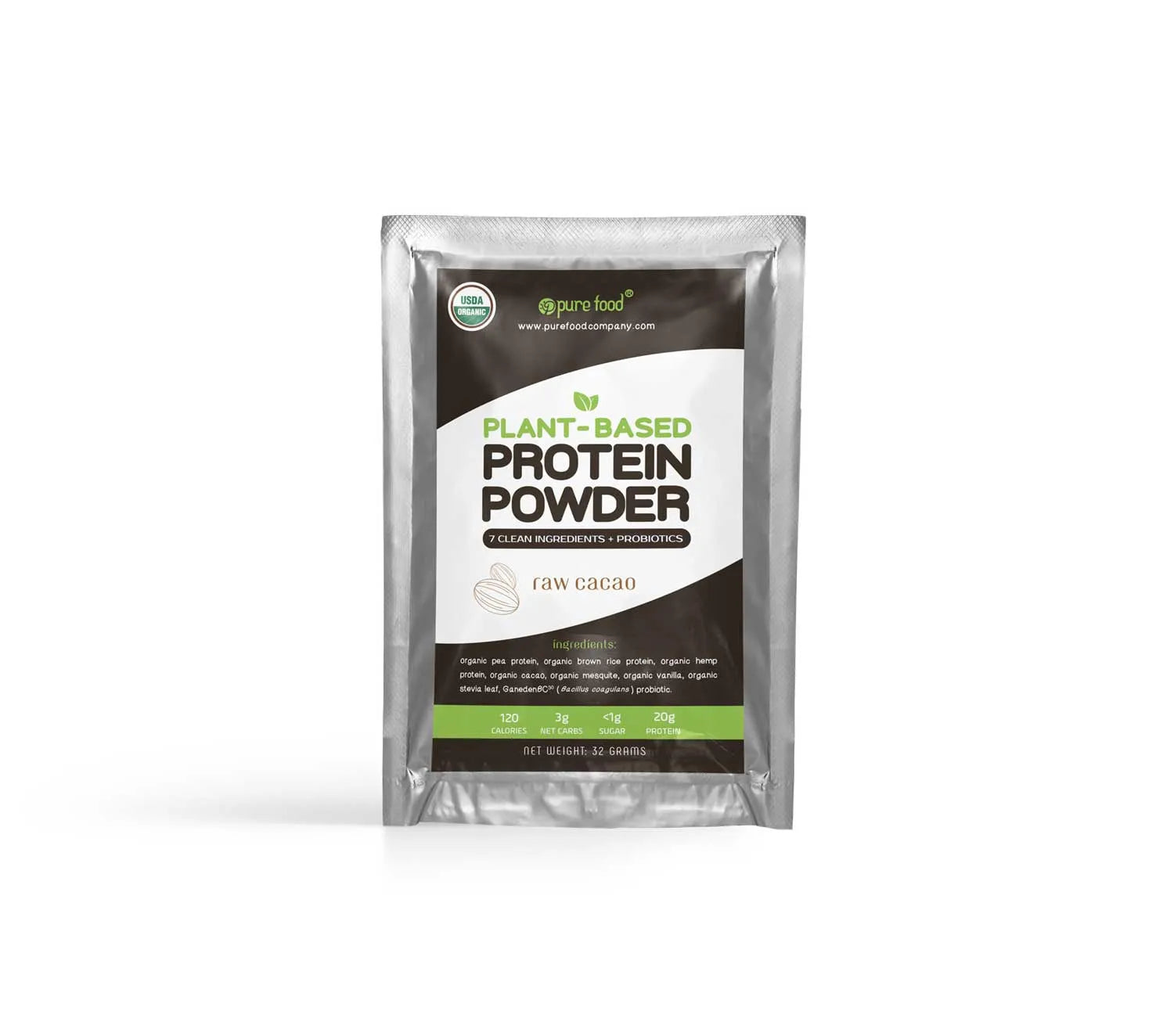 Plant Protein Powder: Raw Cacao - 32g Sample Packet