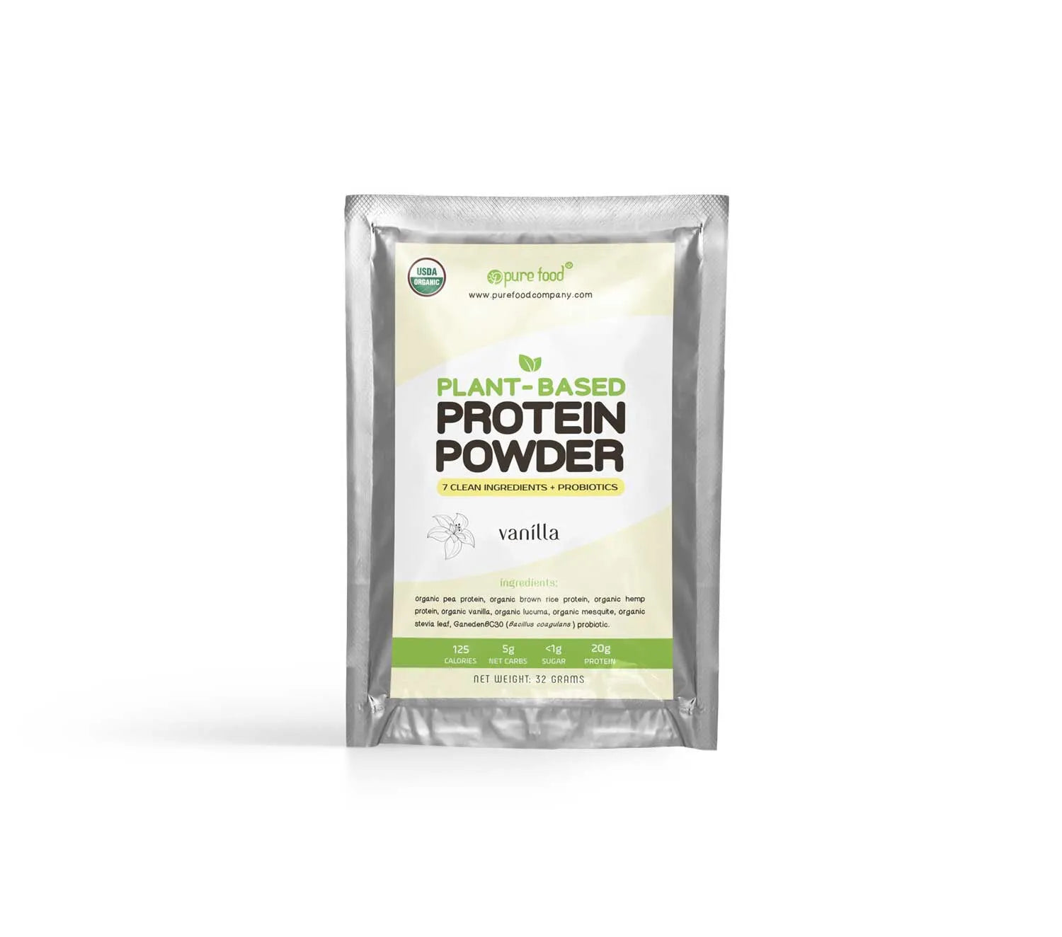 Plant Protein Powder: Vanilla - 32g Sample Packet