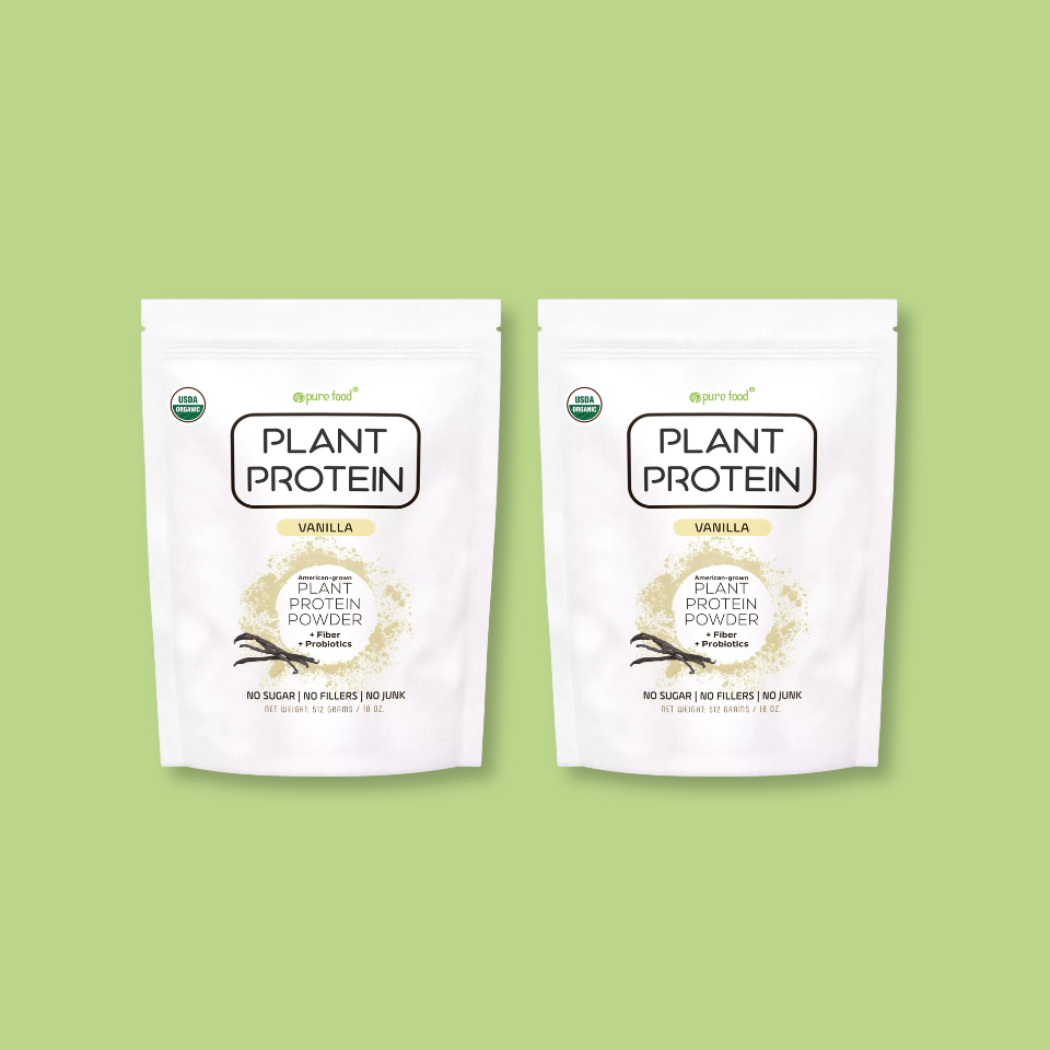 Plant Based Protein Powder Bundle Pack Vanilla (2) 512g Pouches