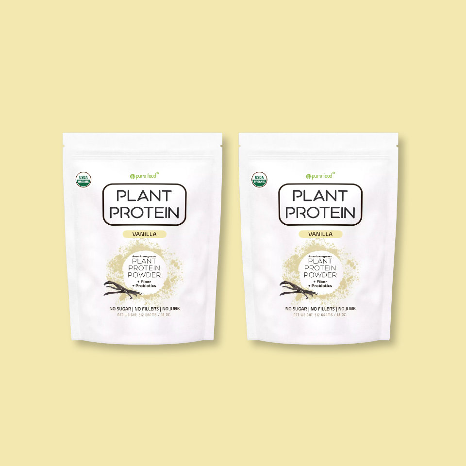 Plant Based Protein Powder Bundle Pack Vanilla (2) 512g Pouches